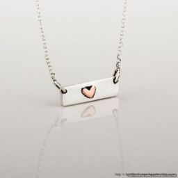 Center copper heart necklace