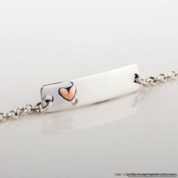 Plain Copper heart Bracelet
