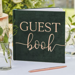 Velvet Foiled Guest Book
